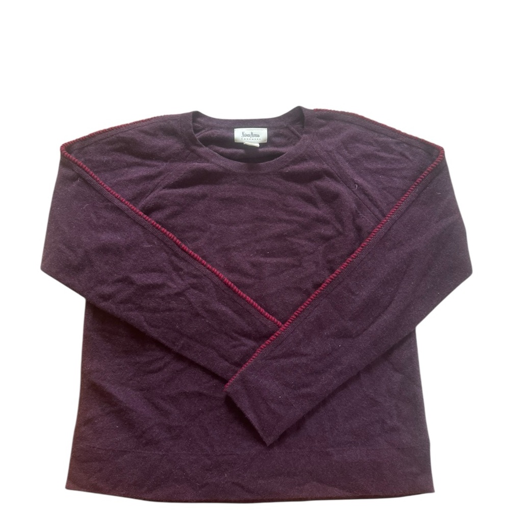 Neiman Marcus 100% Cashmere Sweater Elegant Deep Purple - Size XL